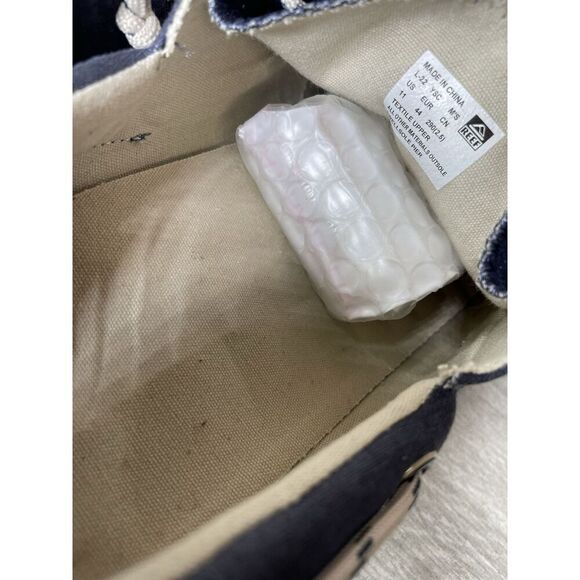 Reef Swellsole Pier Shoes Navy Blue Canvas Fabric Boat Shoes Men Sz 11M US/44EU - Picture 9 of 16